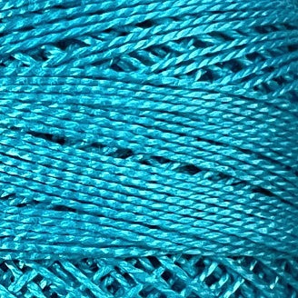 93 Valdani Perle Cotton Size 12 / Spool 100M:  Color No: 93 Bright Turquoise