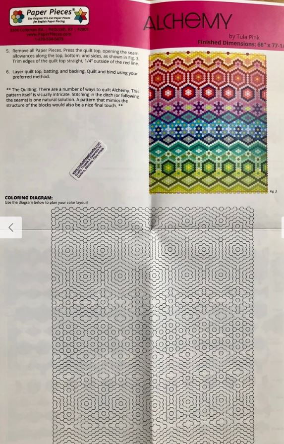 Alchemy Pattern; Complete Paper Piece Pack by Tula Pink -Special Order