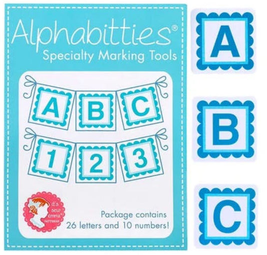 Alphabitties Specialty Marking Tools - Blue - It's Sew Emma Valdani perle cotton size 12 thread spool for quilting and embroi