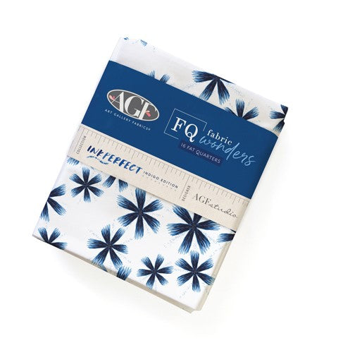 InkPerfect: Indigo Edition - 16 Piece Fat Quarter Bundle by Art Gallery Fabrics