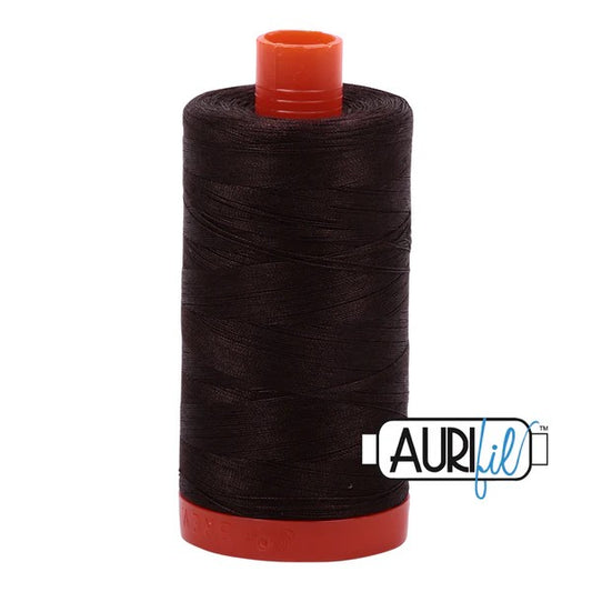 Aurifil Cotton Thread : Color 1130 Very Dark Bark