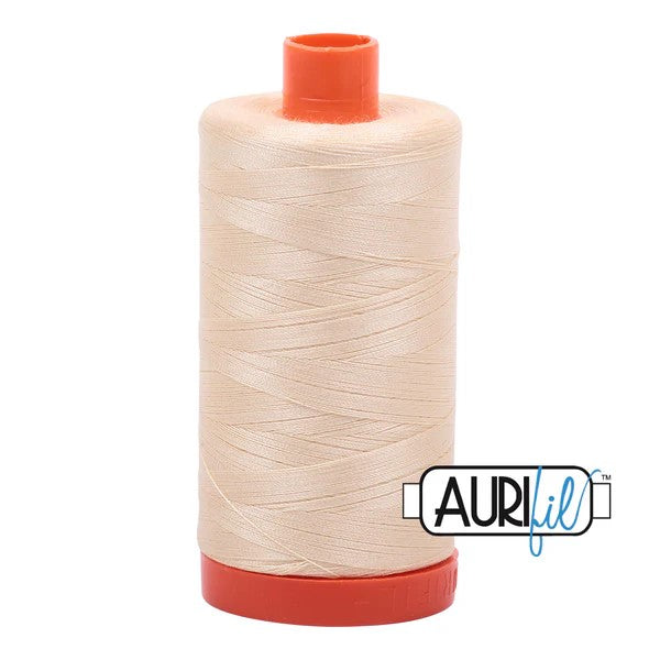 Aurifil Cotton Thread : Color 2123 Butter Valdani perle cotton size 12 thread spool for quilting and embroidery