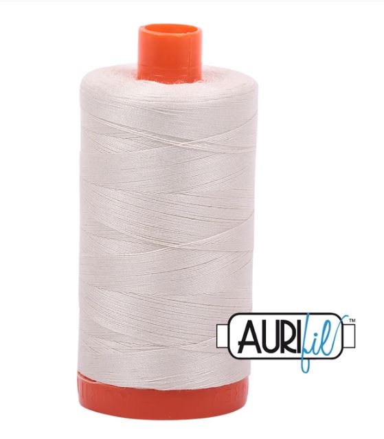 Aurifil Cotton Thread : Color 2309 Silver White