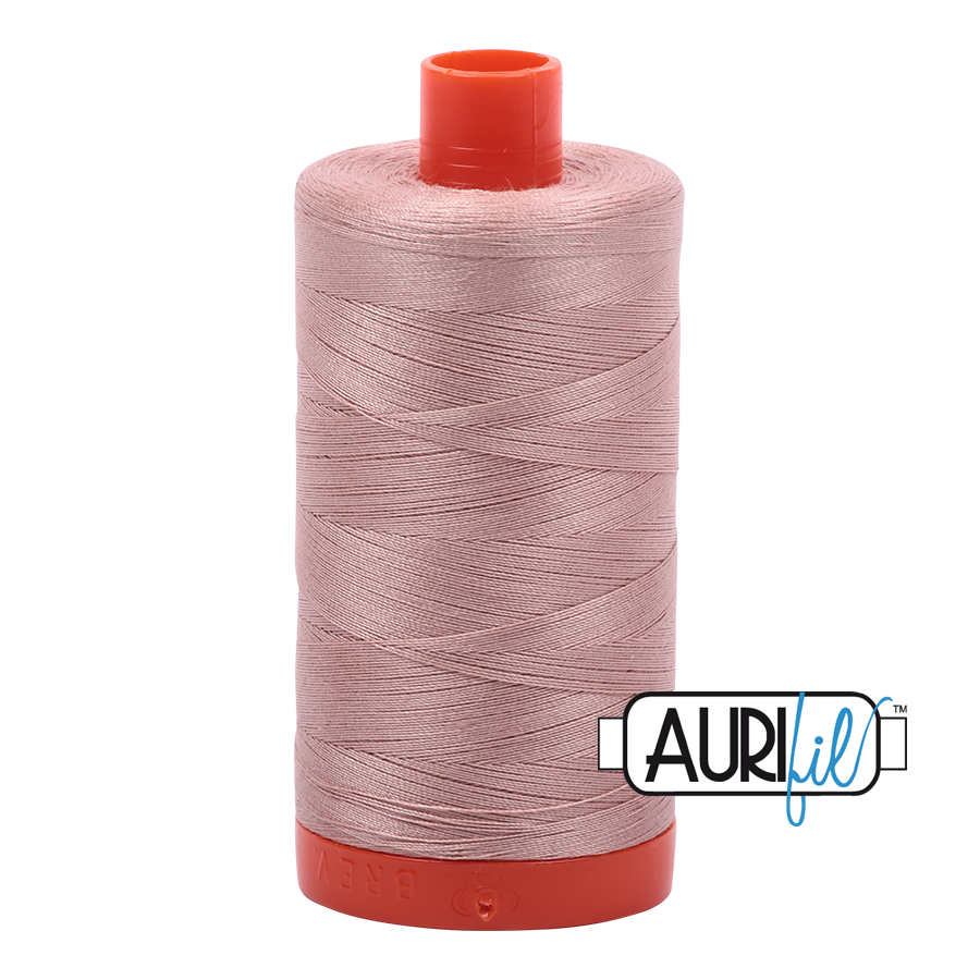 Aurifil Cotton Thread : Color 2375 Antique Blush Valdani perle cotton size 12 thread spool for quilting and embroidery