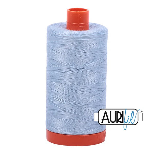 Aurifil Cotton Thread : Color 2710 Light Robins Egg Valdani perle cotton size 12 thread spool for quilting and embroidery