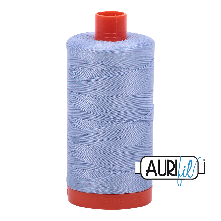 Aurifil Cotton Thread : Color 2770 Very Light Delft Valdani perle cotton size 12 thread spool for quilting and embroidery
