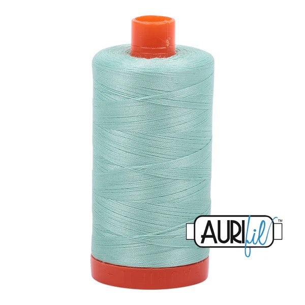 Aurifil Cotton Thread : Color 2830 Mint Valdani perle cotton size 12 thread spool for quilting and embroidery