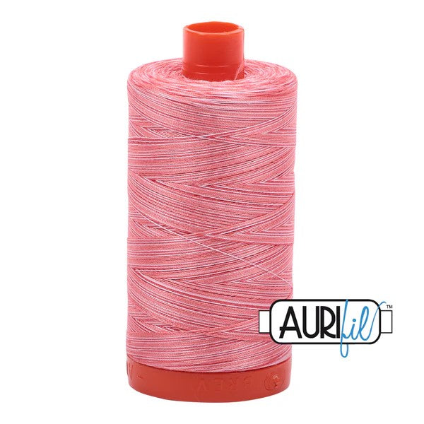 Aurifil Cotton Thread : Color 4250 Flamingo Valdani perle cotton size 12 thread spool for quilting and embroidery