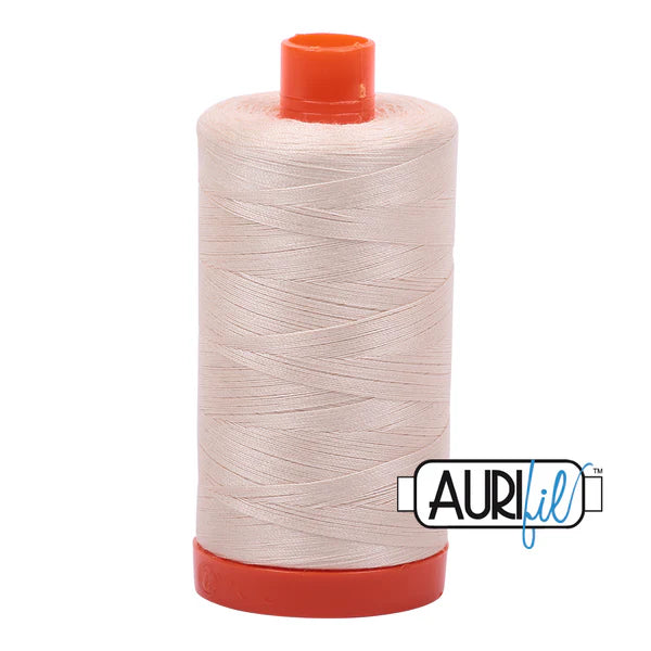 Aurifil Cotton Thread : Color 2000 Light Sand Valdani perle cotton size 12 thread spool for quilting and embroidery