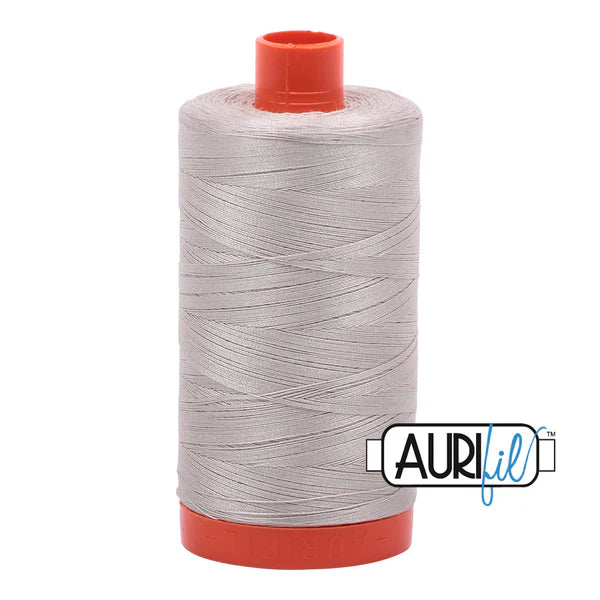 Aurifil Cotton Thread : Color 6725 Moondust Valdani perle cotton size 12 thread spool for quilting and embroidery