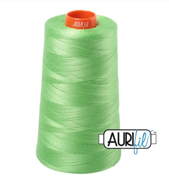 Aurifil Mako 50wt Cotton Thread Cone - 6737 Shamrock Green