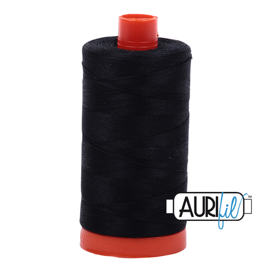 Aurifil Cotton Thread : Color 2692 Black