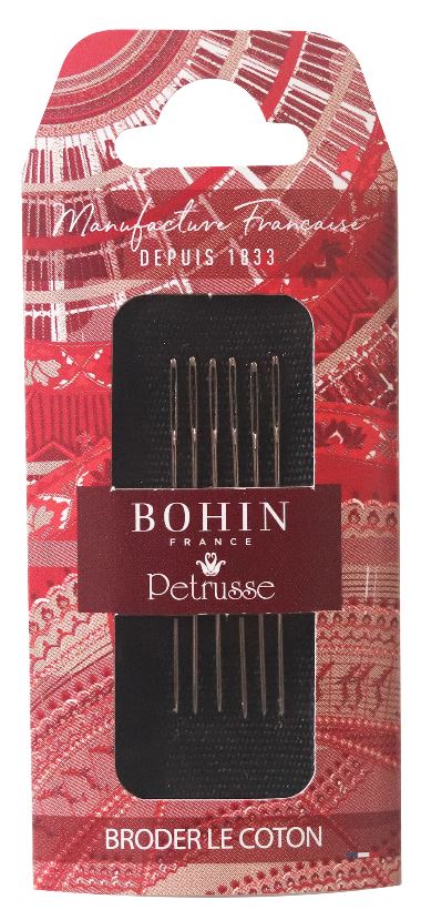 Bohin 99992 Embroidery Cotton Tapestry Needle Size 26 x 6 Valdani perle cotton size 12 thread spool for quilting and embroide