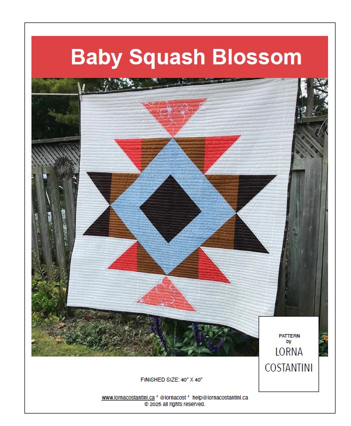 Baby Squash Blossom Pattern - Baby Quilt Pattern / designed by Lorna Costantini