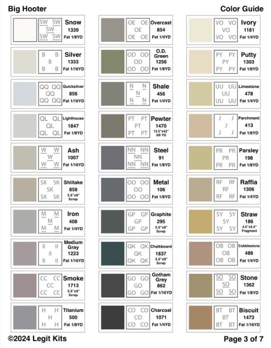 Legit Kits Big Hooter Pattern | Special Order