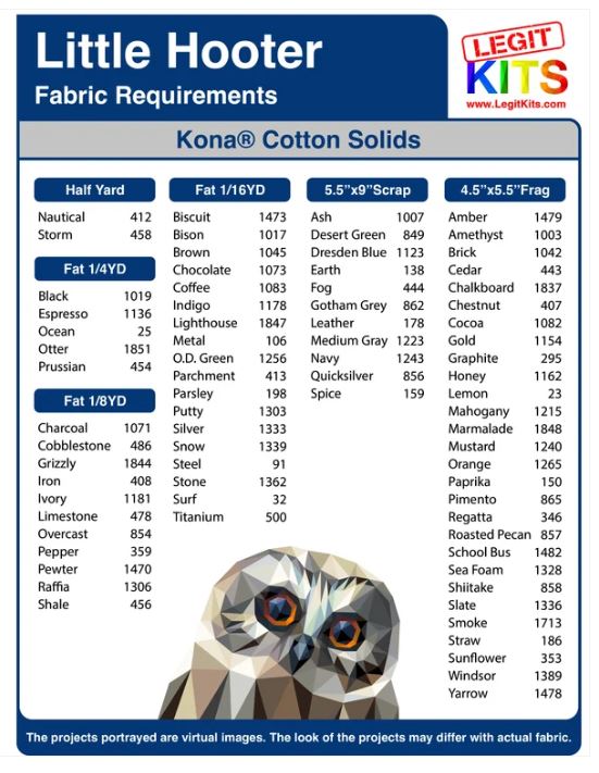 Legit Kits Big Hooter Pattern | Special Order