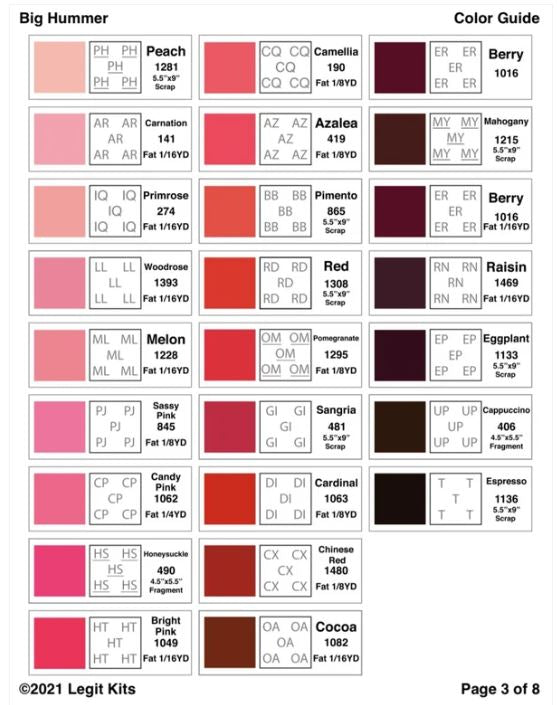 Legit Kits Big Hummer Pattern | Special Order