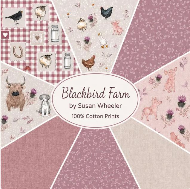 Blackbird Farm "Caledonian Cow" 4 pce Fat Quarter Bundle