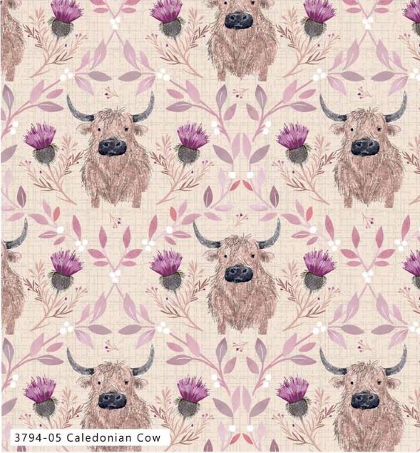 Blackbird Farm "Caledonian Cow" 4 pce Fat Quarter Bundle
