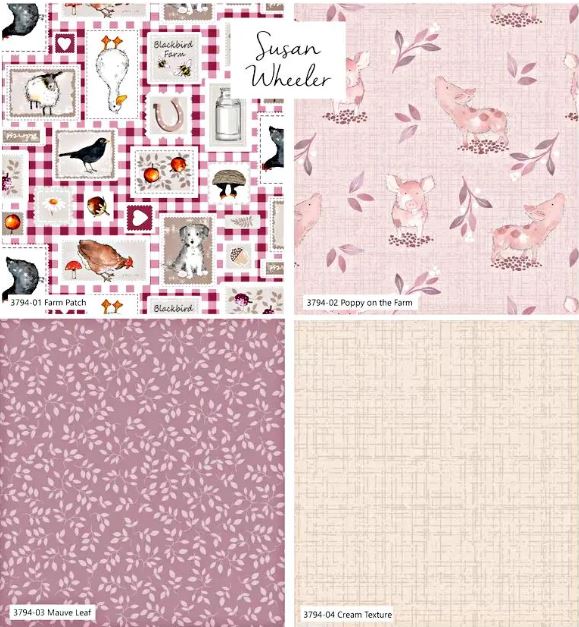 Blackbird Farm "Farm Patch" 4 pc Fat Quarter Bundle