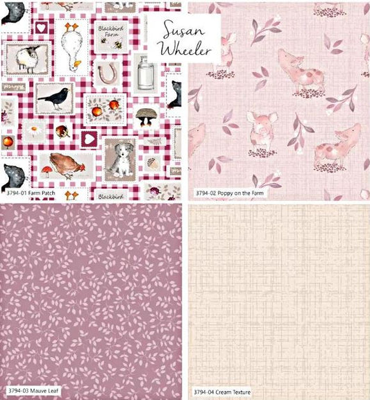 Blackbird Farm "Farm Patch" 4 pc Fat Quarter Bundle