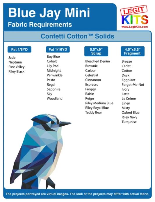Legit Kits Blue Jay Mini Pattern | Special Order