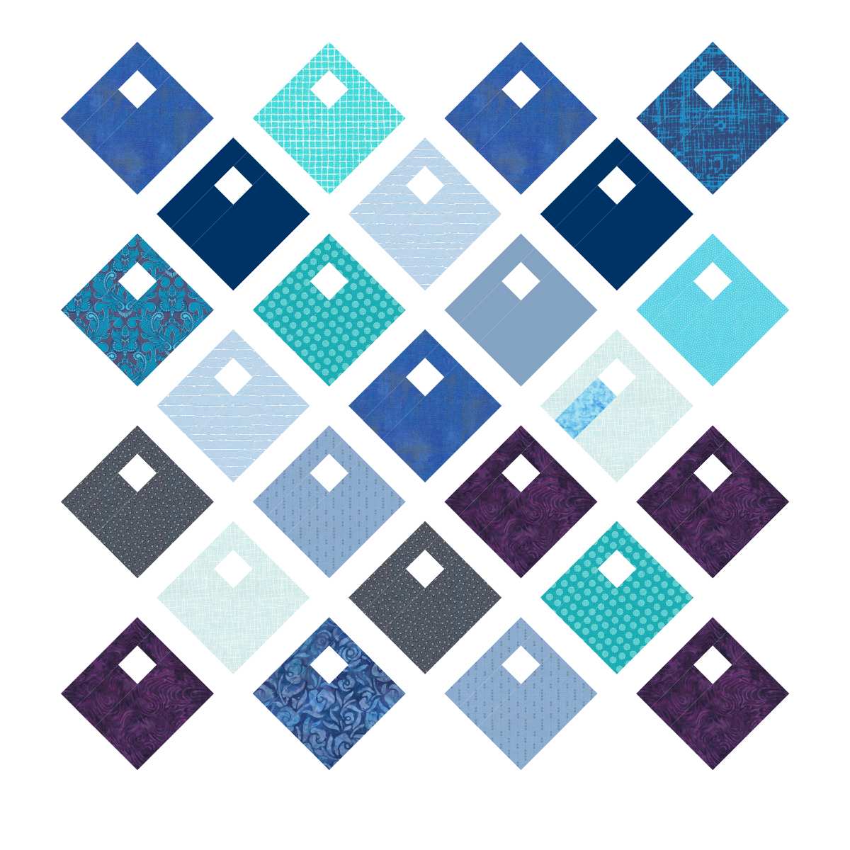 Blue Sea Quilt Pattern – Original design by Lorna Costantini