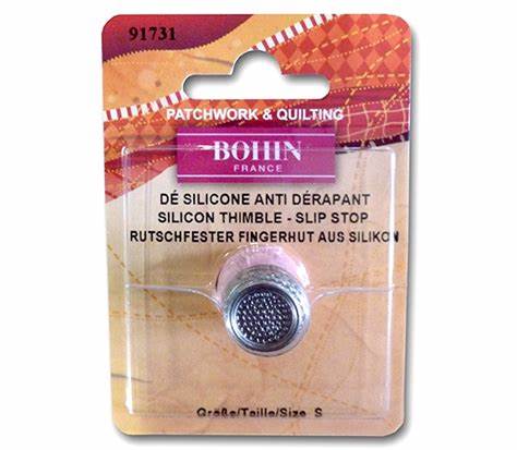 Bohin 91731 Silicon Thimble with Steel Top Size Small (14MM) Pink