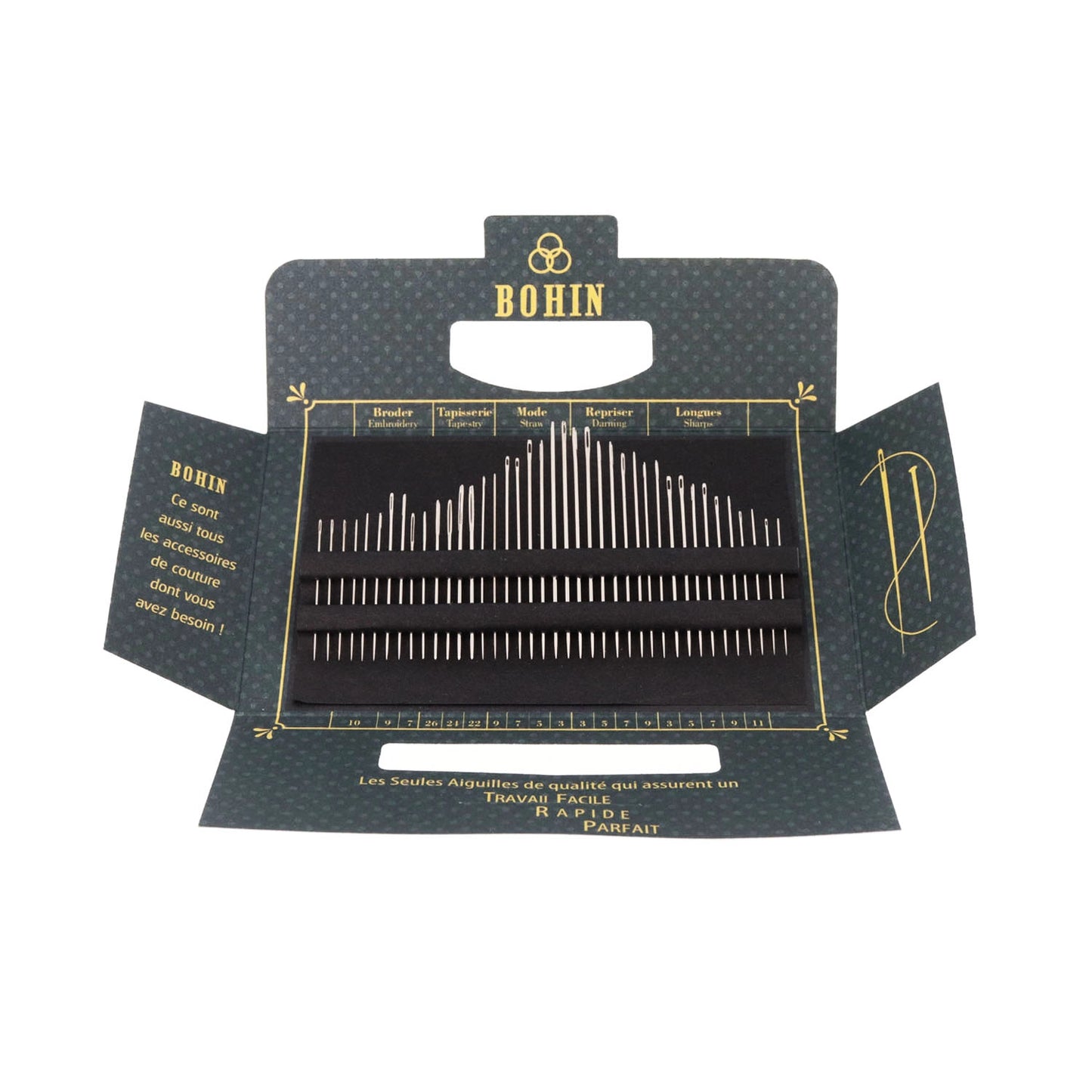 Bohin Needle book "Paris-Paris- Pkg 40 Assorted Hand Sewing Needles