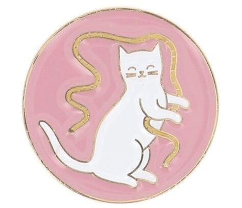 Bohin Needle Minders - Audrey Jeannie Collection - Ribbon Cat / Pink