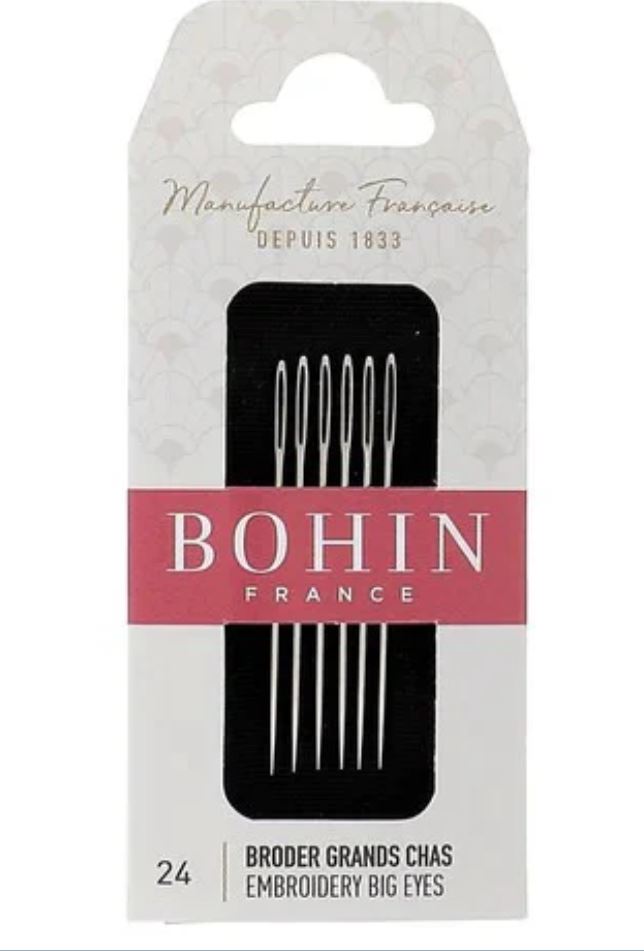 Bohin Chenille needles No. 24 Valdani perle cotton size 12 thread spool for quilting and embroidery