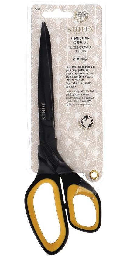 Bohin - Dressmaker Scissors 10 1/4" - Model : Ambidextrous Valdani perle cotton size 12 thread spool for quilting and embroid