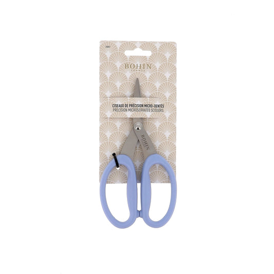 Bohin Precision Micro-Serrated Scissors 6 3/4" - Blue