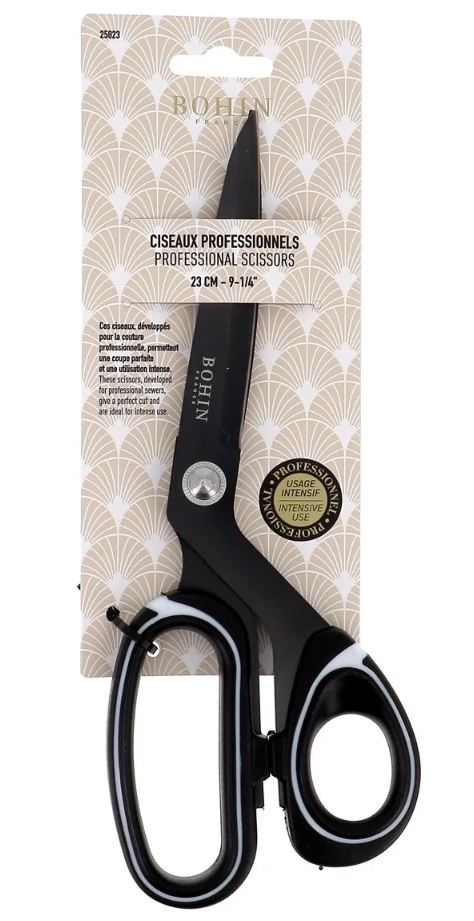 Bohin - Professional Scissors 9 1/4" - Left Hand Valdani perle cotton size 12 thread spool for quilting and embroidery