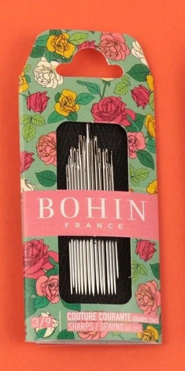 Bohin Sharp Needles Big Eye Assorted No. 3/9 Blossom Collection Valdani perle cotton size 12 thread spool for quilting and em
