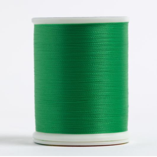 The Bottom Line #645 Bright Green 60wt 1,420 yd. Spool | BL645 by Su Valdani perle cotton size 12 thread spool for quilting a