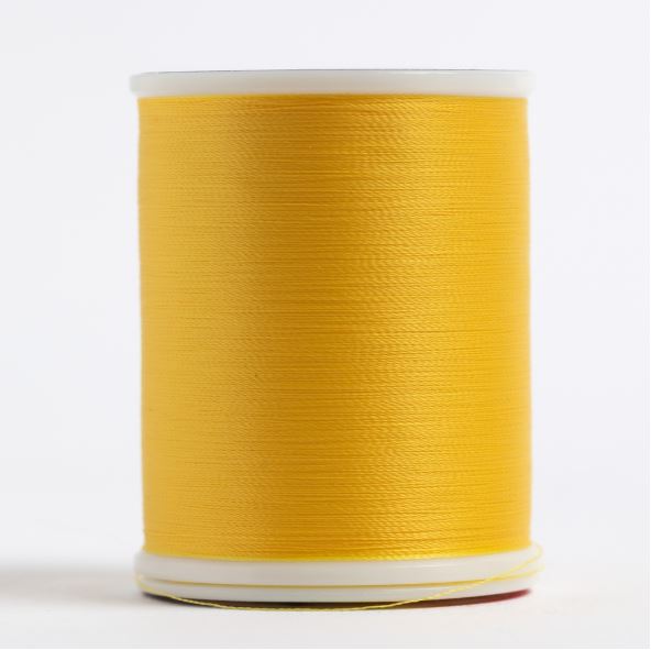 The Bottom Line #641 Bright Yellow 60wt 1,420 yd. Spool | BL641 by S Valdani perle cotton size 12 thread spool for quilting a
