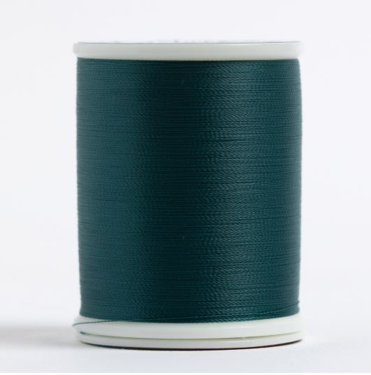 The Bottom Line #643 Dark Green 60wt 1,420 yd. Spool | BL643 by Supe Valdani perle cotton size 12 thread spool for quilting a