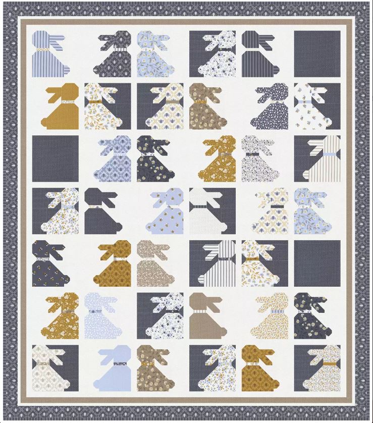 Bunny Kiss Quilt Pattern by Coach House Design CHD2455 / 62″ x 72″ (Lap Quilt)