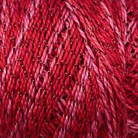 C708 Valdani Sparkle Pearl Cotton Color No:C708 - Sparkly Coral