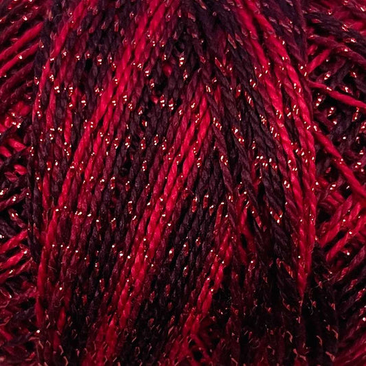 C709 Valdani Sparkle Pearl Cotton Color No: C709 - Sparkly Garnet