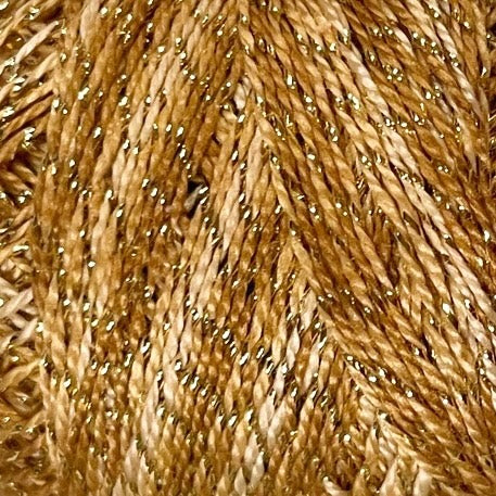 C717 Valdani Sparkle Pearl Cotton Size  8 / Spool 80M Color No: C717 - Sparkly Honey