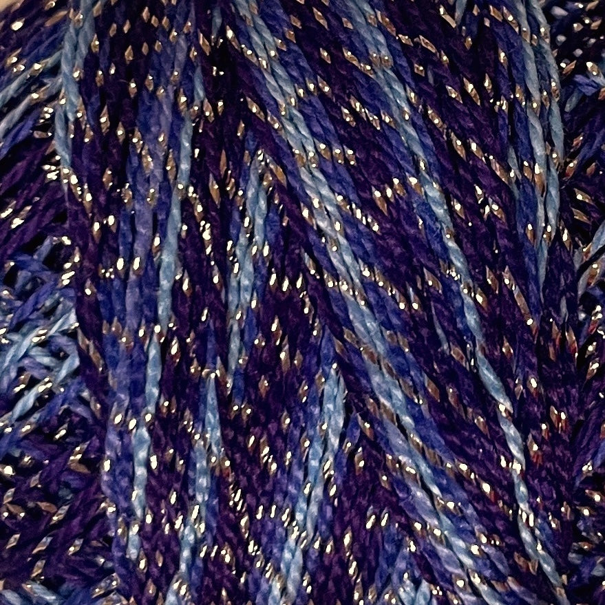 C720 Valdani Sparkle Pearl Cotton Size  8 / Spool 80M Color No: C720 - Sparkly Nebula