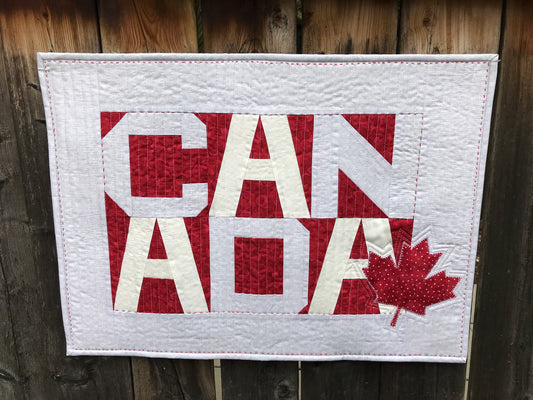 Canada Day - Quilt pattern Pillow and Wall Hanging Pattern / designed by Lorna Costantini