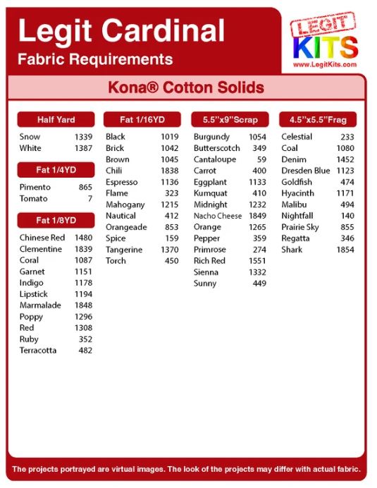 Legit Kits Legit Cardinal Pattern | Special Order