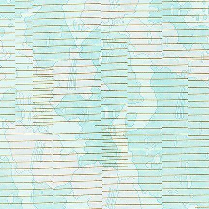 Carolyn Friedlander Jetty / Smooth Shadow / Blue 19068 - 1/2 Meter Pre-Cut