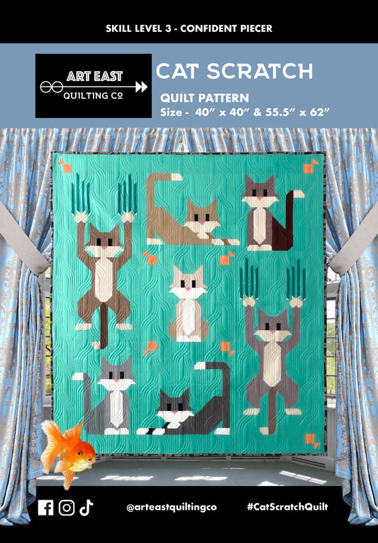 Cat Scratch Quilt Pattern - Art East Quilting Co