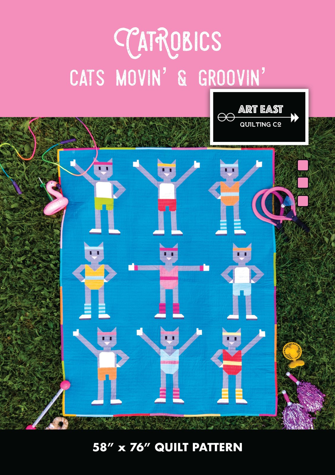Catrobics - Cats Movin' & Groovin' Pattern - Art East Quilting Co.
