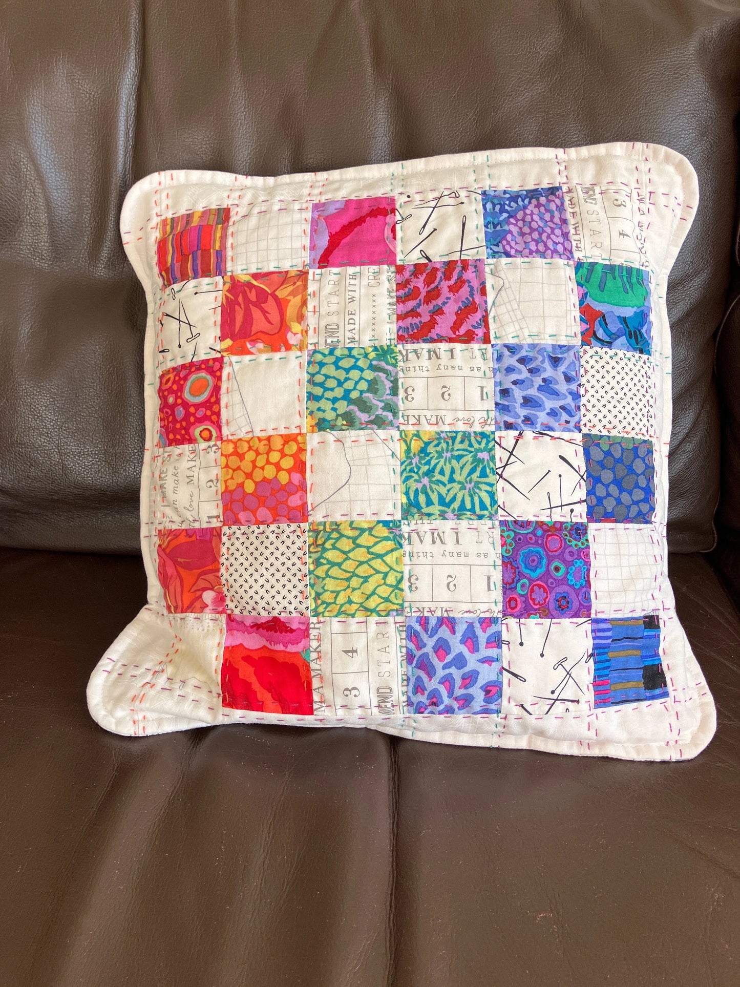 Checker Board Pillow Kit w/ Pattern designed by Lorna Costantini