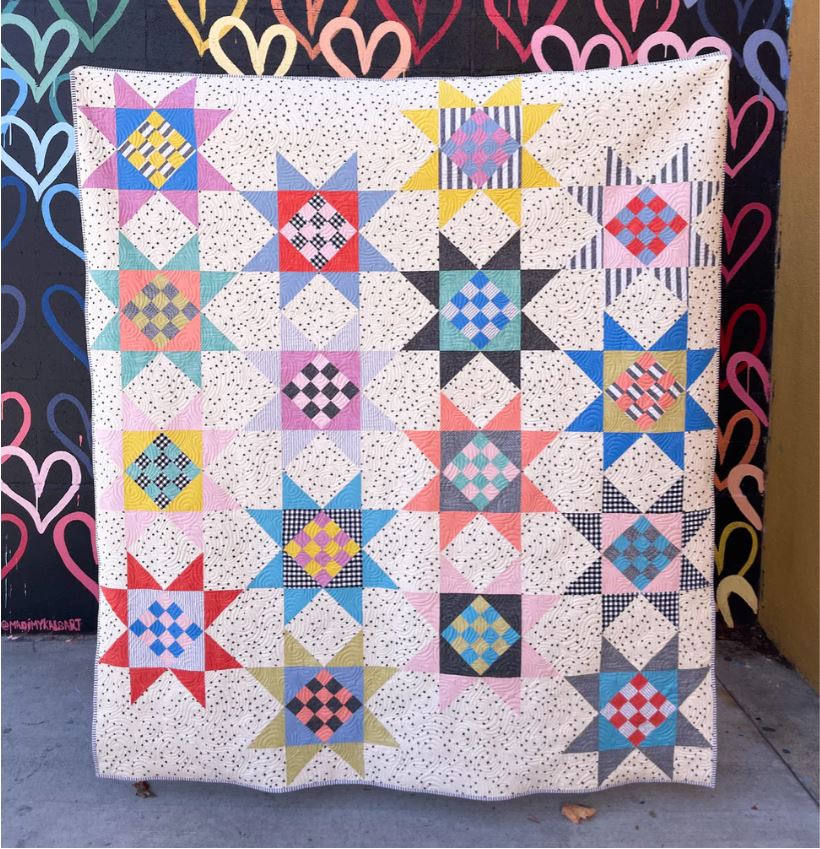 Checkered Star Quilt Pattern by Knot + Thread Design / KAT118 - 68.5″ x 77″ Lap Size